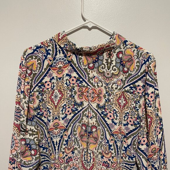 Chico's Floral Paisley Button-Down Dress Size 14P - Picture 8 of 8